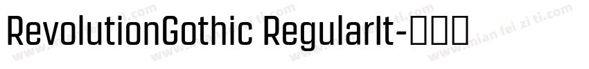 RevolutionGothic RegularIt字体转换